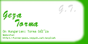 geza torma business card